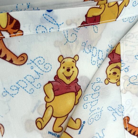 Vintage Winnie The Pooh & Tigger Twin Flat Top Sheet EUC Made In The USA 90s - Picture 4 of 7